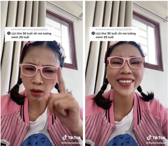 Biểu cảm Thơ Nguyễn khi bị antifan nhận xét: 30 tuổi rồi mà tưởng mình 20-2