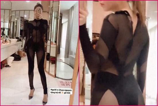 Ngọc Trinh 'mặc như không' khoe 70% cơ thể với bodysuit trong suốt