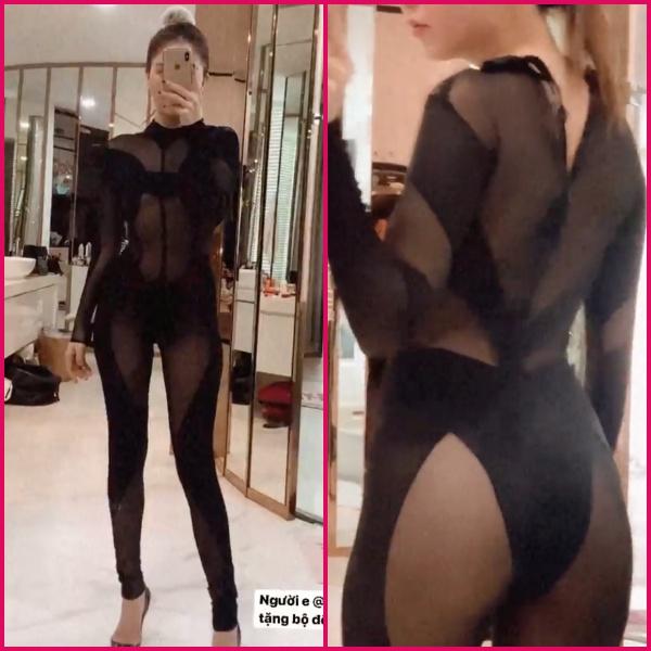 Ngọc Trinh mặc như không khoe 70% cơ thể với bodysuit trong suốt-1