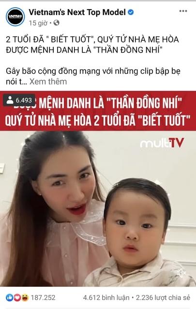 Hòa Minzy phản ứng mạnh khi quý tử được tung hô thần đồng-2