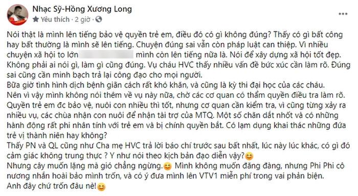 Nhạc sĩ Hồng Xương Long tố bị Phi Phi đe dọa đẩy vào vai phản diện-4