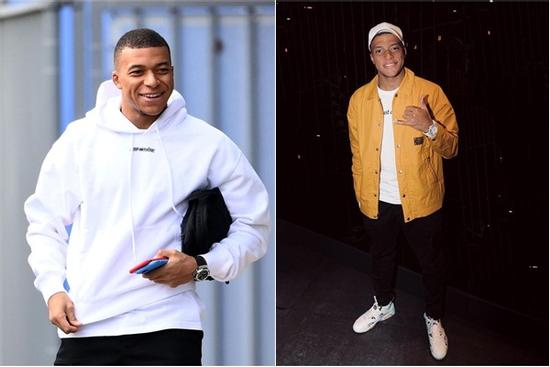 Phong cách sành điệu của cầu thủ Kylian Mbappé