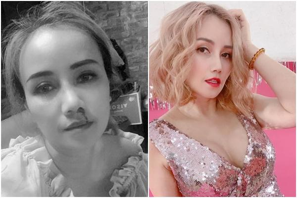 Cô Xuyến Hoàng Yến khoe hình xăm to tướng sau khi bị chồng trẻ đấm-13