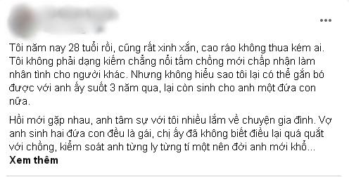 Chấp nhận mang thai và làm kẻ thứ ba nhưng tôi vẫn cảm thấy rất hạnh phúc-1