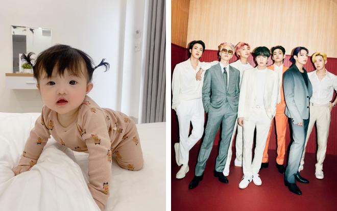 Gái cưng Winnie nhà Đông Nhi là fan cứng của BTS ?-6