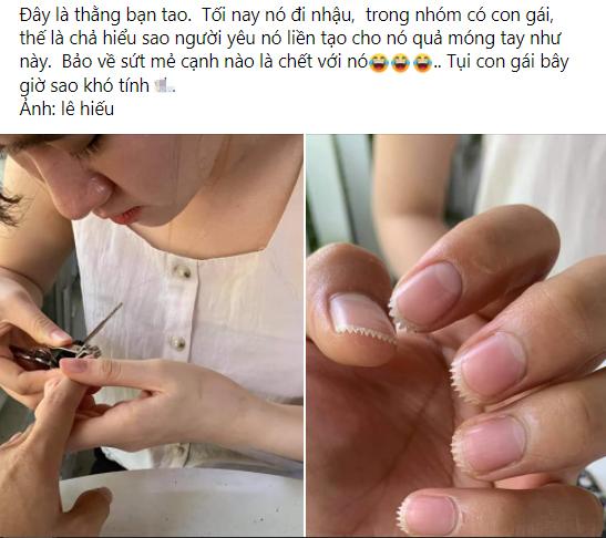 Lo bạn trai tòm tem gái lạ, cô gái tung chiêu cắt móng tay anh em ngả nón-1