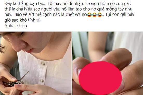 Lo bạn trai 'tòm tem' gái lạ, cô gái tung chiêu cắt móng tay anh em 'ngả nón'