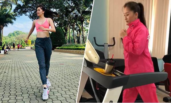 Phương Mỹ Chi, Khánh Thi... giảm cân bằng cách mặc áo mưa tập thể dục-3