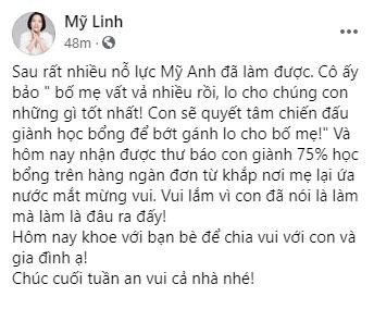 Mỹ Linh khoe thành tích học tập hết hồn của gái út Mỹ Anh-2