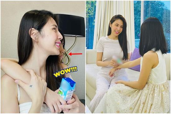 Con gái Thủy Tiên hiếm hoi lộ mặt, được nhận xét 'y chang bố'