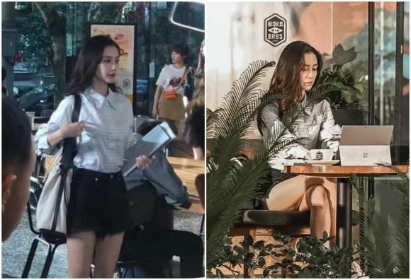 Angelababy mặc váy sang chảnh là vậy nhưng lại đi... dép lê-8