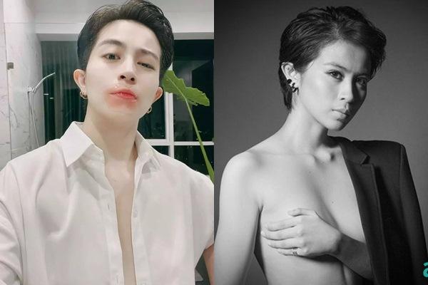 Gil Lê khiến netizen thót tim vì phanh áo lộ ngực  2sao