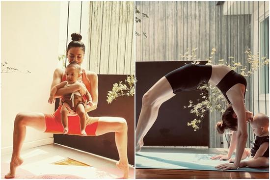Hồ Ngọc Hà bị chỉ trích tập yoga cũng mang con ra câu like