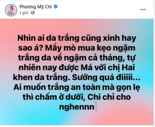Phương Mỹ Chi hối lỗi sau bài đăng PR kẹo ngậm trắng da-1