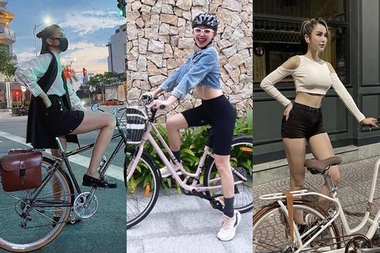 Đạp xe thì ít mà sao Việt chủ yếu khoe street style chất lừ là nhiều!