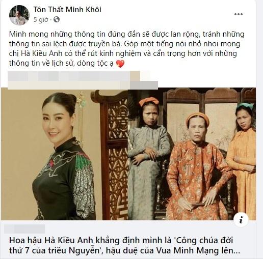 Hậu duệ nhà Nguyễn xin Hoa hậu Hà Kiều Anh cẩn trọng với lịch sử-6
