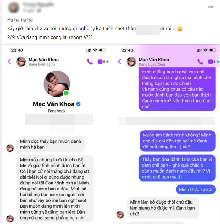 Antifan lớn giọng đòi nổ địa chỉ để Mạc Văn Khoa tiện đường tới đánh-2