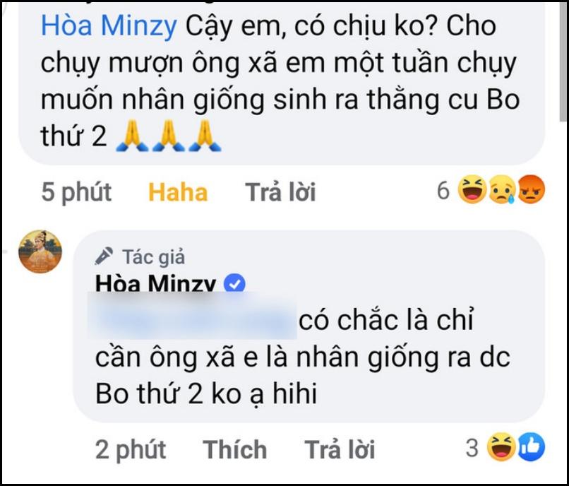 Hòa Minzy dằn mặt người đòi mượn chồng để sinh bé Bo thứ 2-3