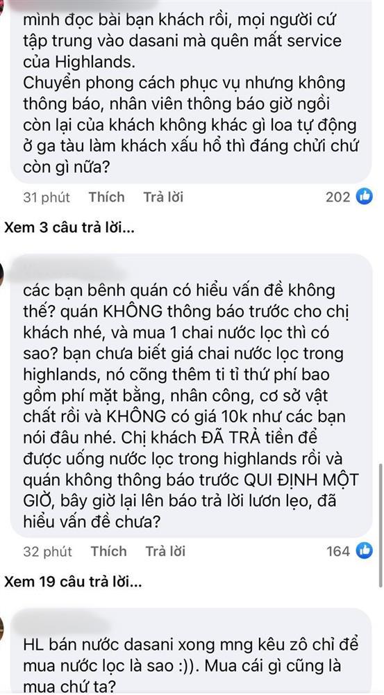 Tranh cãi việc gọi 1 chai nước lọc sau lùm xùm ngồi 60 phút tại Highlands-3