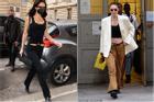 Chị em Gigi Hadid xuống phố: Bella mặc quần xẻ chỗ 'hiểm', mẹ bỉm mất điểm vì 1 chi tiết