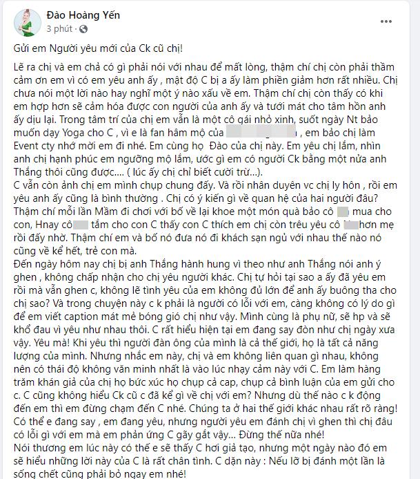 Hoàng Yến cảnh cáo tình mới của chồng cũ: Đừng động vào chị-4