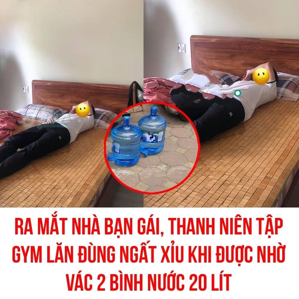 Về ra mắt, thanh niên to khỏe bê 2 hai bình nước khiến nhà gái ngã ngửa-1