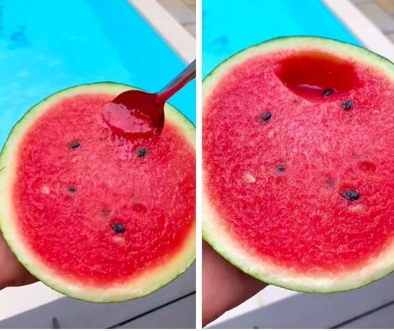 Hoa hậu đình đám bày cách ăn dưa hấu cho hội người lười nhả hột, dân mạng vỗ tay-1