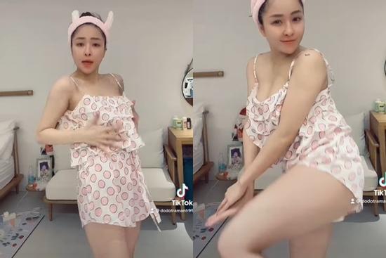 Hot girl Trâm Anh tung clip khoe vòng 3 'mẩy thật mẩy'