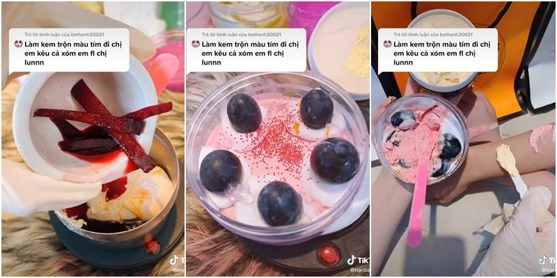 Ngã ngửa màn pha kem trộn mix cả sầu riêng, trộn kem như làm bánh gato-1