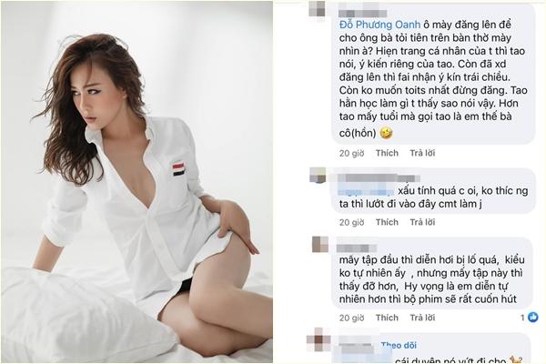 Phương Oanh đáp trả gắt khi bị antifan bình luận tục tĩu