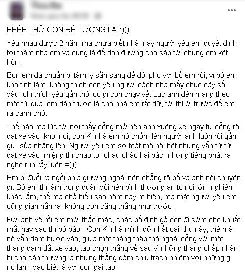 Pha thử lòng con rể tương lai đi vào lòng đất chỉ nhờ... một chú chó-1