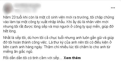 Chỉ vì tin lời sếp, tôi ôm nỗi ân hận 10 năm làm nhân tình-1