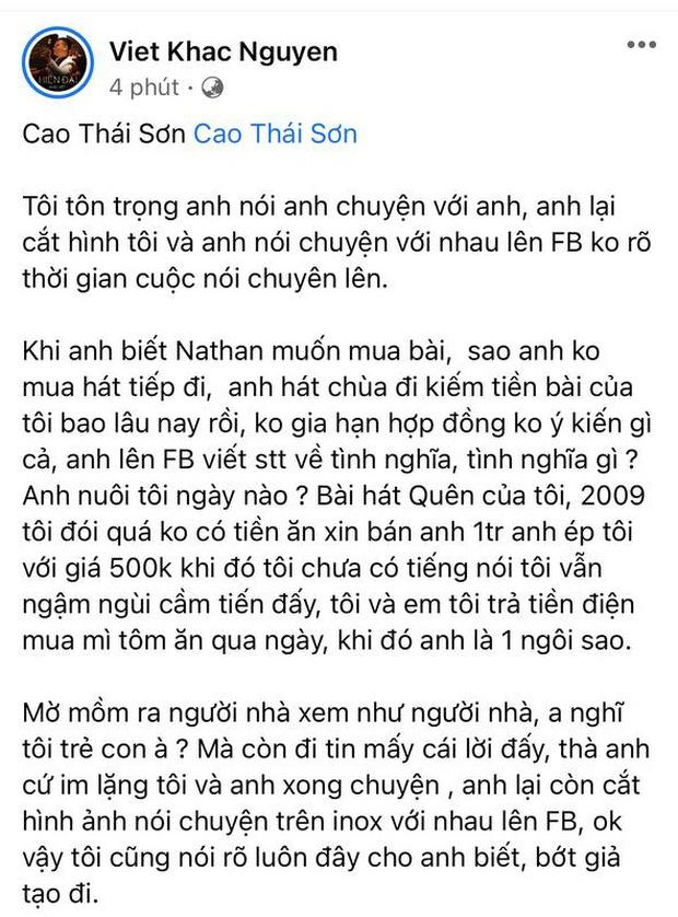 Khắc Việt vạch mặt Cao Thái Sơn, netizen: Anh mất nết chẳng kém-4
