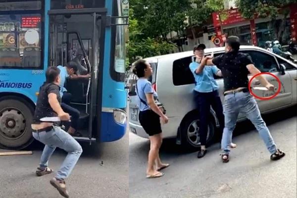 Hà Nội: Xác minh người đàn ông dùng dao đe dọa phụ xe buýt-1