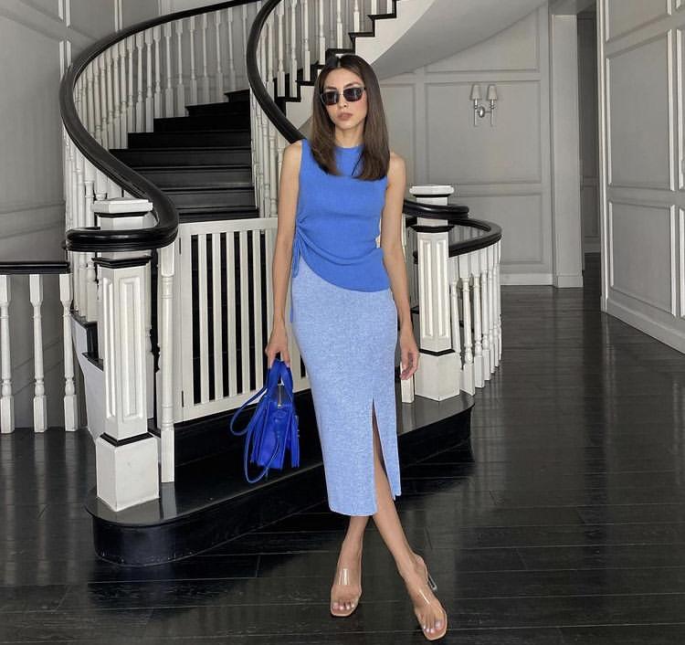 Mix đồ màu trời giải nhiệt nắng nóng 40 độ đẹp như Hà Tăng-5