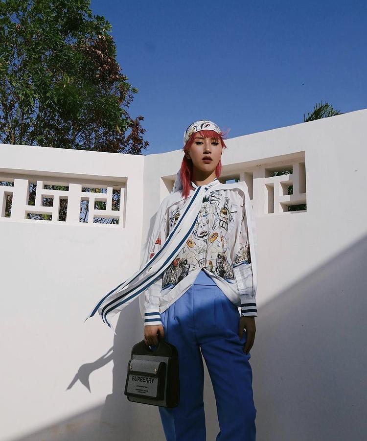 Mix đồ màu trời giải nhiệt nắng nóng 40 độ đẹp như Hà Tăng-2