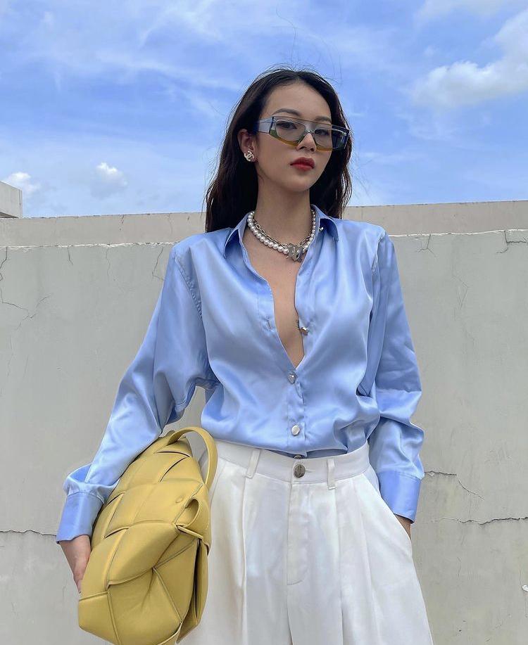 Mix đồ màu trời giải nhiệt nắng nóng 40 độ đẹp như Hà Tăng-7