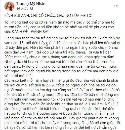 Trương Mỹ Nhân và loạt sao Việt còng lưng trả nợ cho thú vui mẹ đẻ-2