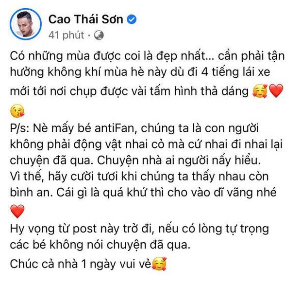 Cao Thái Sơn gọi antifan là động vật, phủ nhận lập nick ảo cạnh khóe ai kia-2