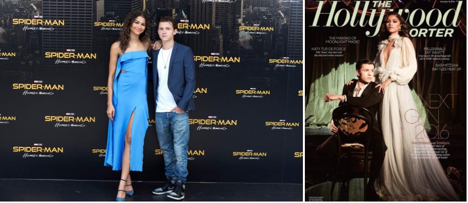 Tom Holland và Zendaya quen nhau sau khi có thông báo trở thành bạn diễn trong Spider-Man: Homecoming vào năm 2016. Sau khi đóng phim, họ nhanh chóng trở thành cặp bạn thân ngoài đời thực. Việc liên tục xuất hiện tại các thảm đỏ, thân thiết đi chơi riêng... làm dấy lên thông tin hẹn hò. Tuy nhiên, cặp sao nhiều lần phủ nhận, cho biết chỉ là bạn thân. 