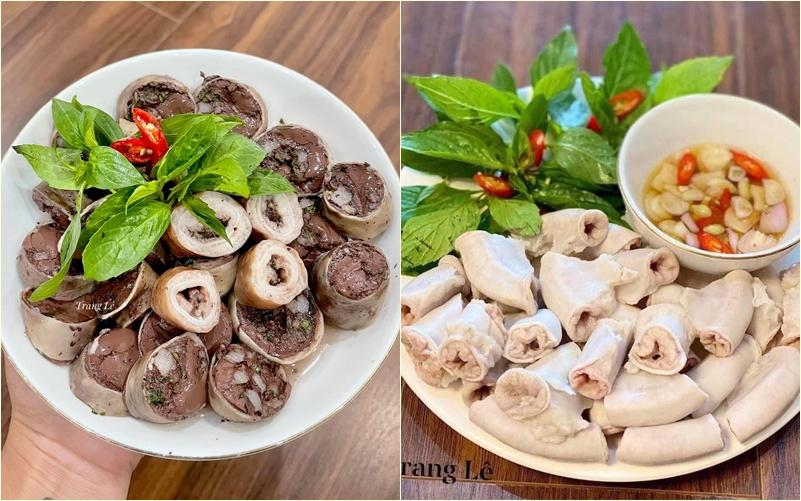 Mát trời học 8X làm lòng dồi lợn luộc ăn chơi, nếm thử mê luôn-2