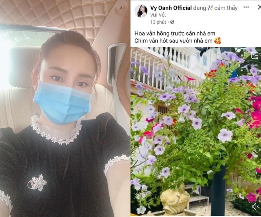 Mở đầu tin sao Việt là chia sẻ của Vy Oanh. Sau drama thách thức từ thiện với bà Phương Hằng, với phần thắng tự nhận về phía mình, nữ ca sĩ bình tĩnh đến lạ. Hôm qua (6/7), Vy Oanh "tô son điểm phấn và lên đồ", hôm nay cô lại có nhã hứng ngắm hoa, nghe chim hót ngoài vườn. Nữ ca sĩ sắp chào đón con thứ 3, dự sinh chỉ trong vài ngày tới.