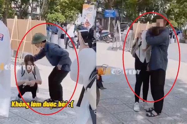 Clip: Nữ sinh khóc nấc sau bài thi, cái ôm của bố khiến tất cả tan chảy-1