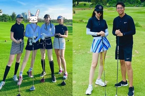 Sau 4 tháng ở ẩn, Hương Giang tái xuất đi chơi golf cùng Đỗ Mỹ Linh?