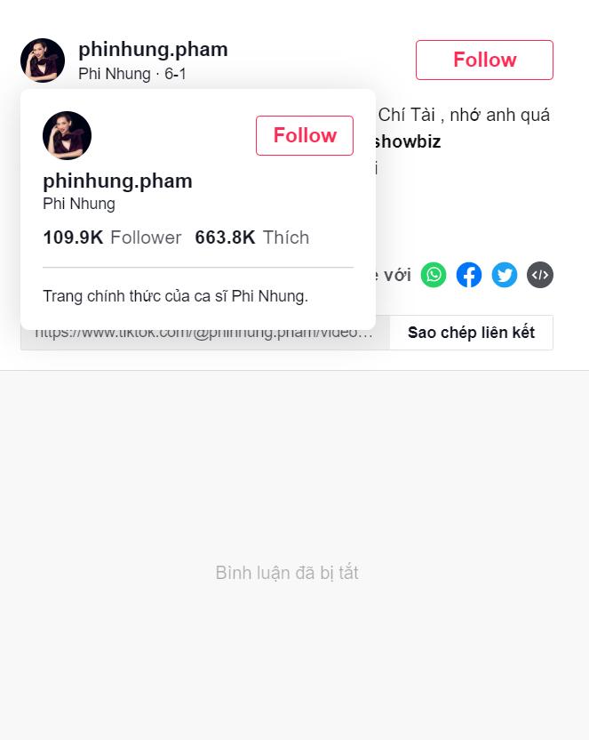 Phi Nhung nhanh như chớp khóa bình luận trên kênh TikTok-3