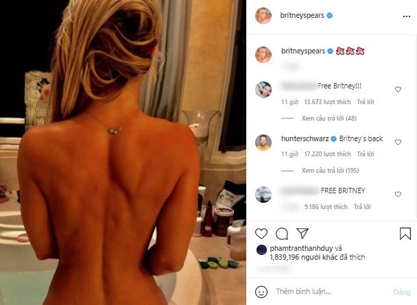 Britney Spears đăng ảnh khỏa thân, để lộ 2 điểm bất thường-1