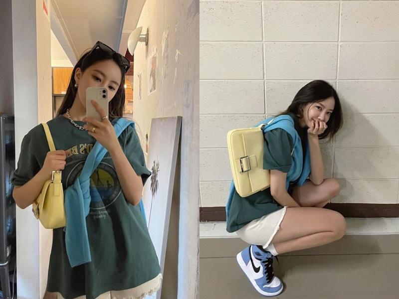 1.001 cách mix&match áo phông siêu trend của mỹ nhân Hàn-2