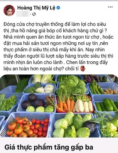 Hạnh Thúy bóng gió Mỹ Lệ sai khi bàn giá thực phẩm mùa dịch-7