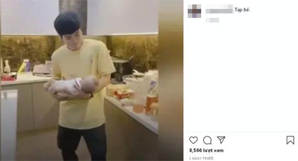 Lộ clip Công Phượng ru em bé ngủ, Viên Minh đã sinh con?-1