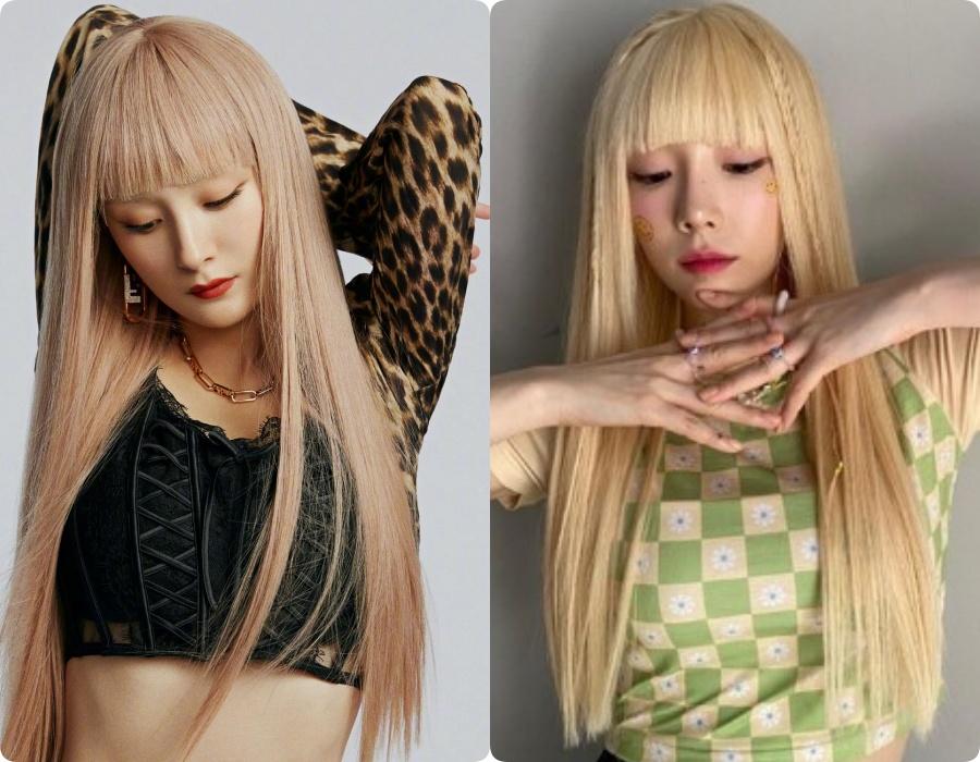 34 tuổi mới thử tóc vàng, mái ngố: Dương Mịch giống Taeyeon như tạc-9